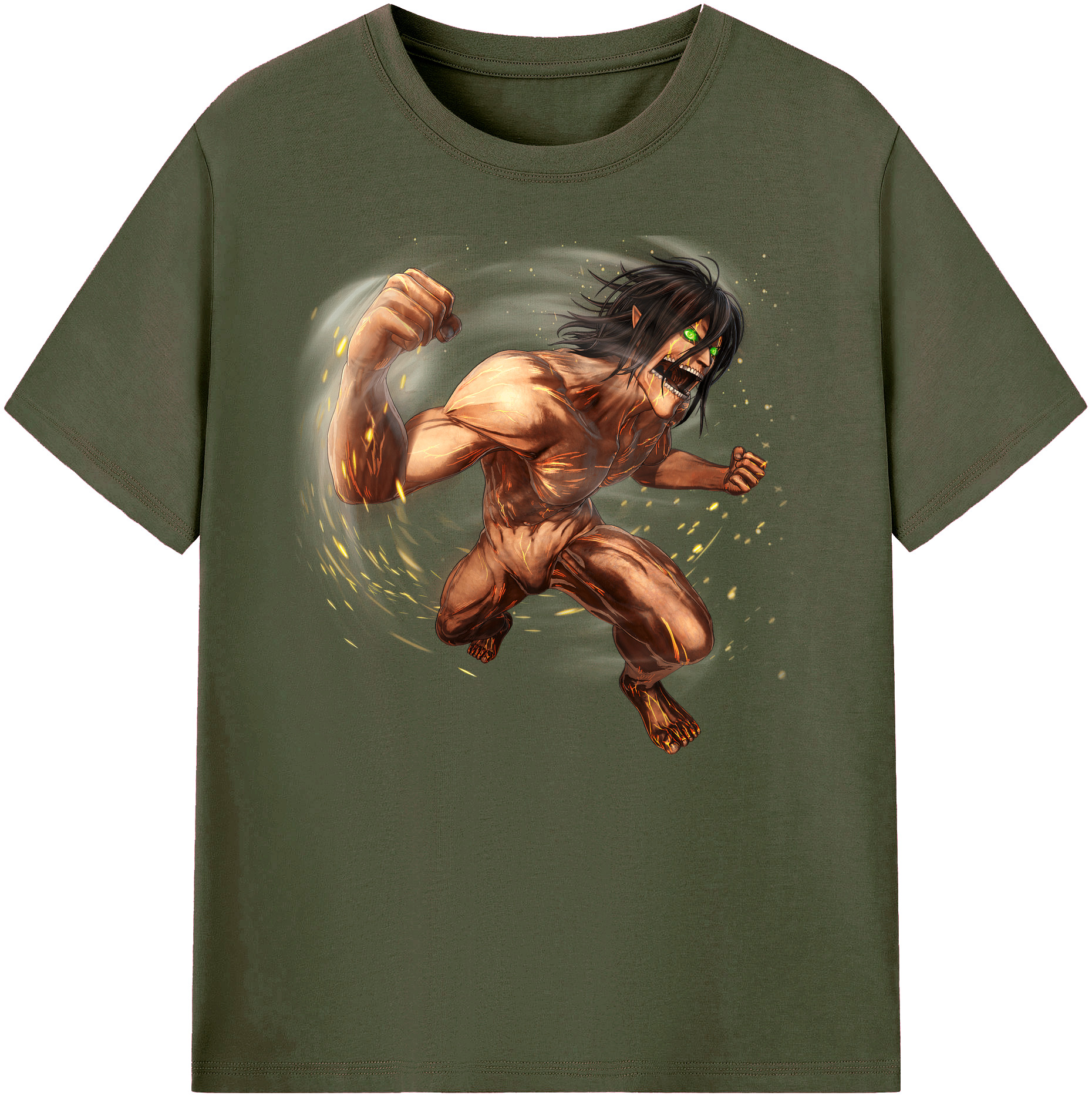 （画像用） 進撃の巨人 Attack on Titan 綿100％ メンズ半袖Tシャツ｜肌触りやわらか＆通気性
